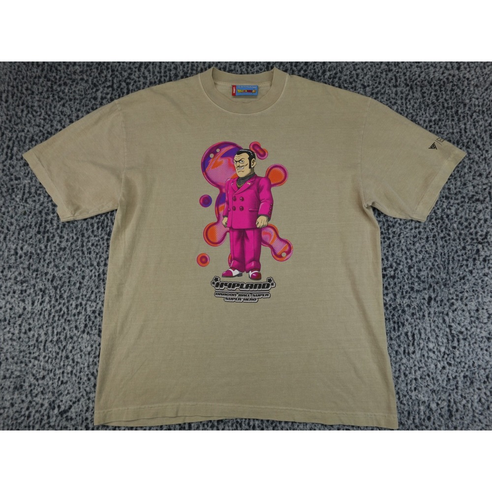 Hypland Dragon Ball Super Magenta T-Shirt Mens Large Tan Excellent Anime Graphic